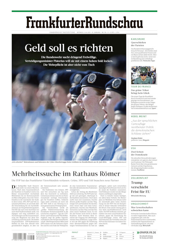 Deutschland vom Mittwoch, 09.07.2025