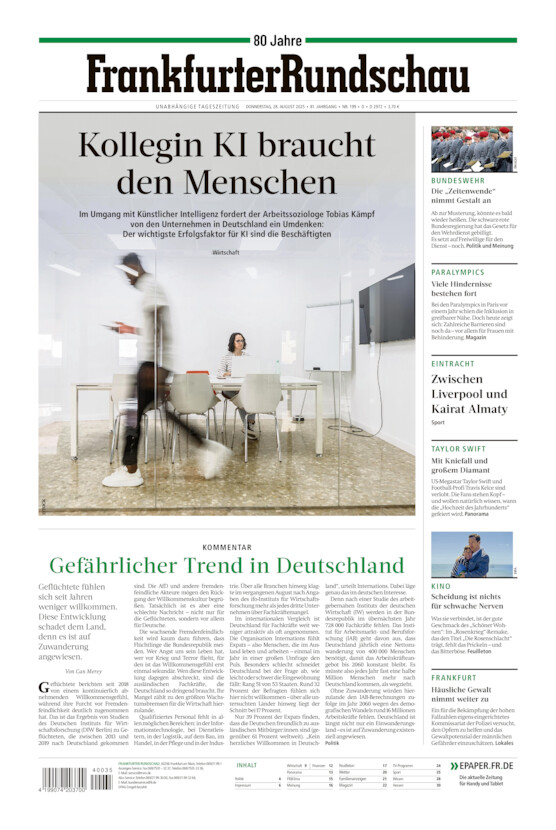 Deutschland vom Donnerstag, 28.08.2025