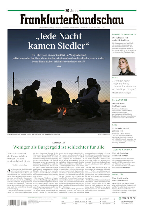 Main-Kinzig/Wetterau vom Donnerstag, 20.11.2025