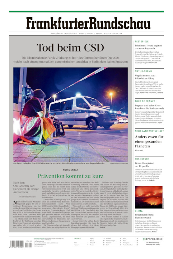 Main-Taunus  vom Montag, 27.07.2026