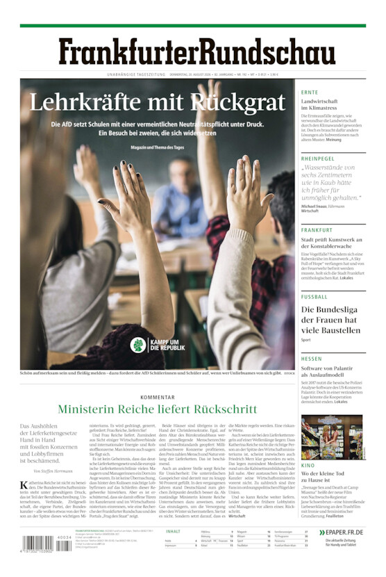 Main-Taunus  vom Donnerstag, 20.08.2026