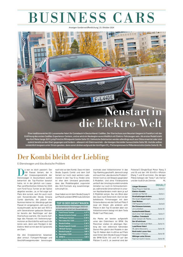 Business Cars vom Freitag, 25.10.2024