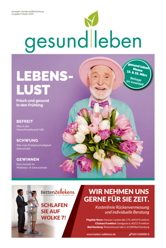 gesund leben mit Messebeilage vom Freitag, 07.03.2025