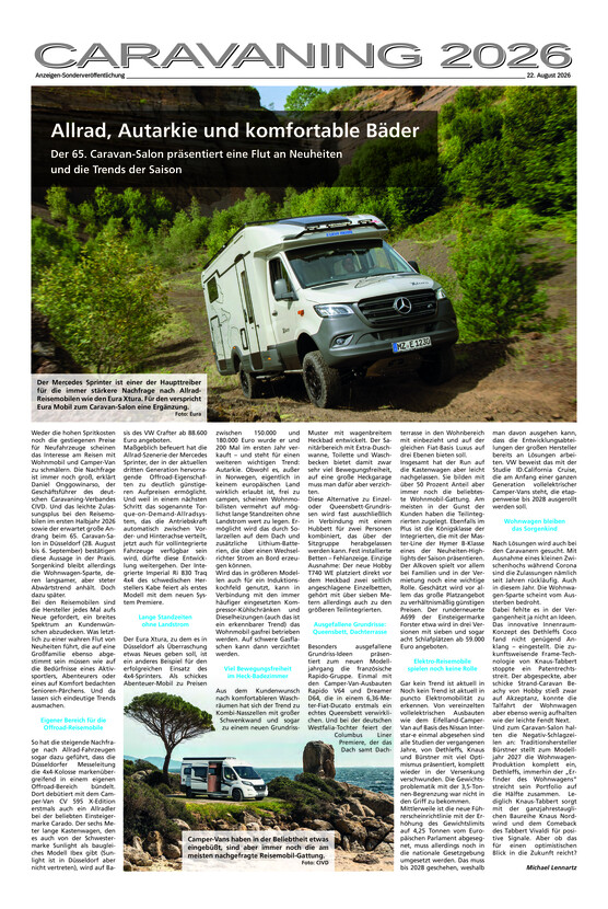 Caravaning vom Samstag, 22.08.2026