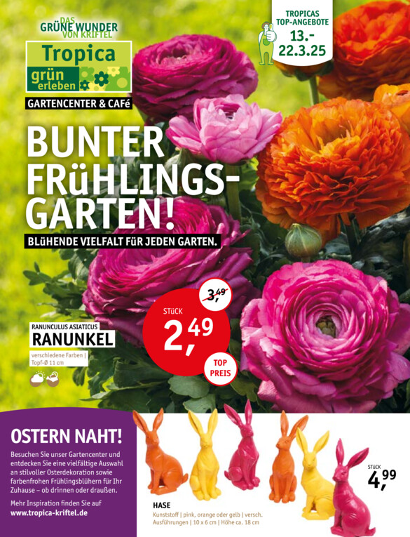 Tropica, grün erleben vom Donnerstag, 13.03.2025